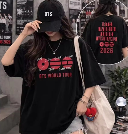 2026 New BTS Arirang World Tour Graphic Unisex 100%cotton Shirt.